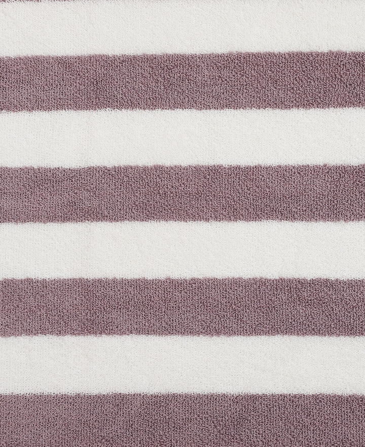 Cotton Terry Ultrasoft and Durable Striped Hand Towel with Hanger Loop - Nirvana (Pack of 2)