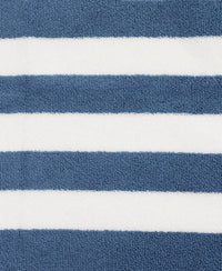 Cotton Terry Ultrasoft and Durable Striped Hand Towel with Hanger Loop - Provincial Blue (Pack of 2)