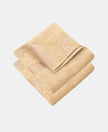 Bamboo Cotton Blend Terry Ultrasoft and Durable Hand Towel with Natural StayFresh Properties - Beige (Pack of 2)