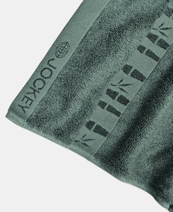 Bamboo Cotton Blend Terry Ultrasoft and Durable Hand Towel with Natural StayFresh Properties - Balsam Green (Pack of 2)-T261