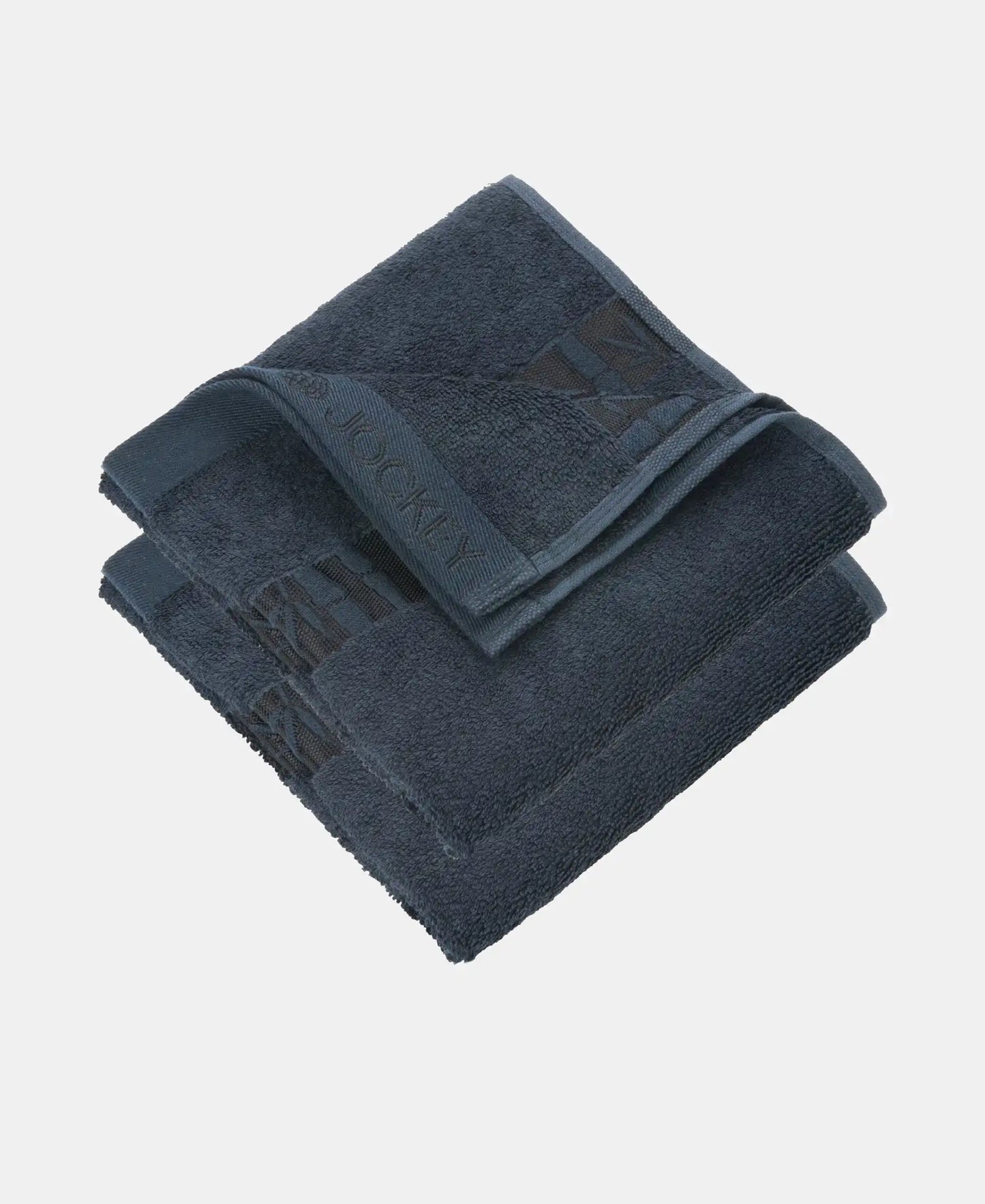 Bamboo Cotton Blend Terry Ultrasoft and Durable Hand Towel with Natural StayFresh Properties - Navy (Pack of 2)