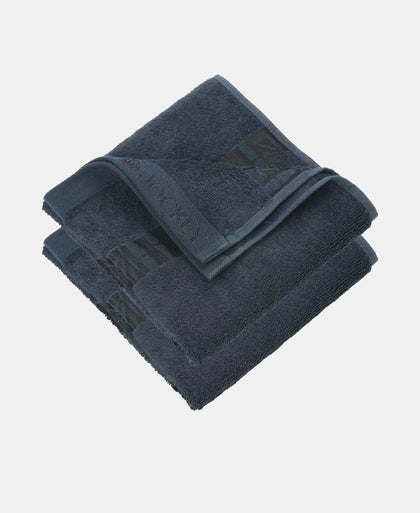 Bamboo Cotton Blend Terry Ultrasoft and Durable Hand Towel with Natural StayFresh Properties - Navy (Pack of 2)