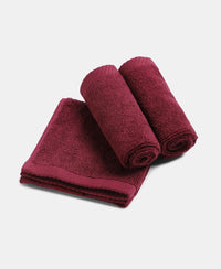 Pack of 6 Cotton Terry Ultrasoft and Durable Solid Face Towel - Camel & Burgundy
