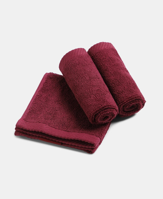 Pack of 6 Cotton Terry Ultrasoft and Durable Solid Face Towel - Camel & Burgundy