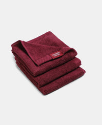 Pack of 6 Cotton Terry Ultrasoft and Durable Solid Face Towel - Camel & Burgundy
