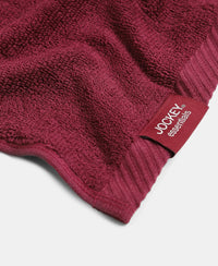 Pack of 6 Cotton Terry Ultrasoft and Durable Solid Face Towel - Camel & Burgundy