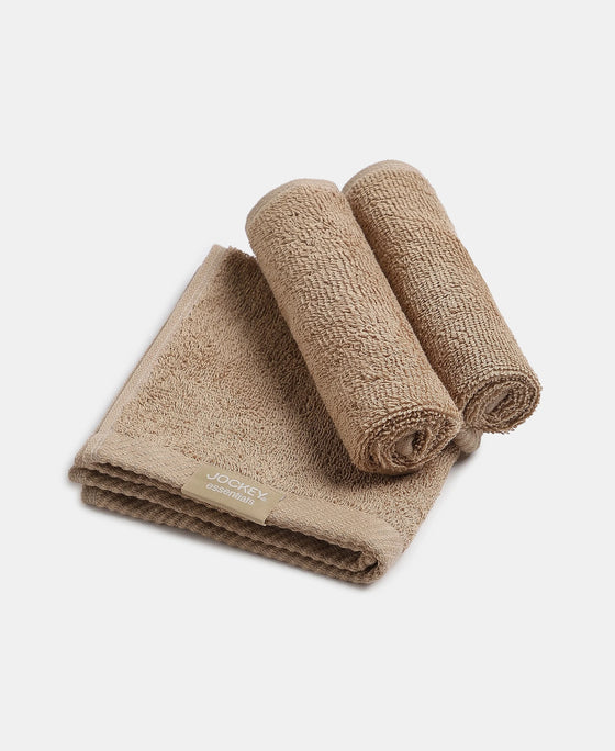 Pack of 6 Cotton Terry Ultrasoft and Durable Solid Face Towel - Camel & Burgundy