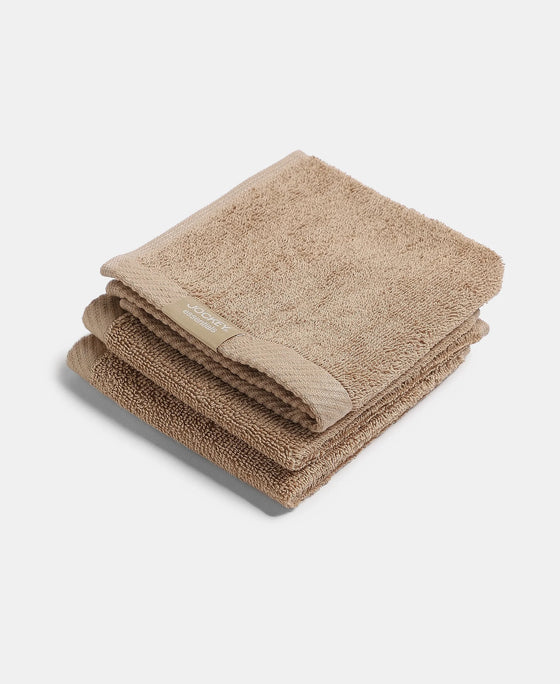 Pack of 6 Cotton Terry Ultrasoft and Durable Solid Face Towel - Camel & Burgundy