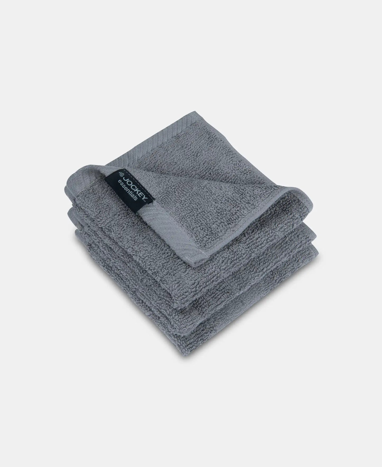 Cotton Terry Ultrasoft and Durable Solid Face Towel - Grey (Pack of 3)