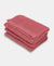 Cotton Terry Ultrasoft and Durable Solid Face Towel - Garnet Rose (Pack of 3)
