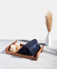 Pack of 6 Cotton Terry Ultrasoft and Durable Solid Face Towel - Navy & Grey