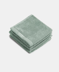 Cotton Terry Ultrasoft and Durable Solid Face Towel - Sage (Pack of 3)