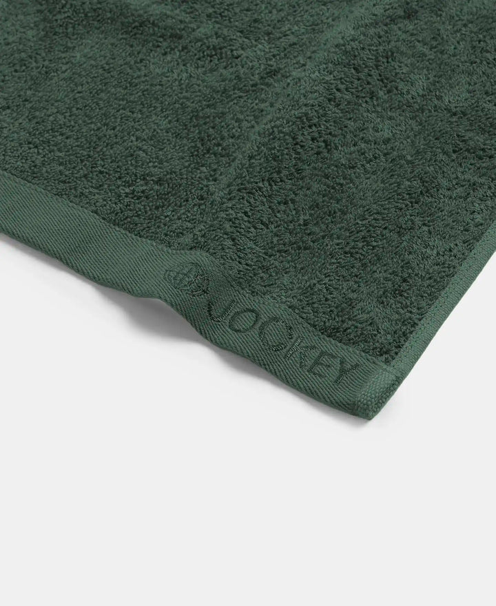 Bamboo Cotton Blend Terry Ultrasoft and Durable Face Towel with Natural StayFresh Properties - Balsam Green (Pack of 3)
