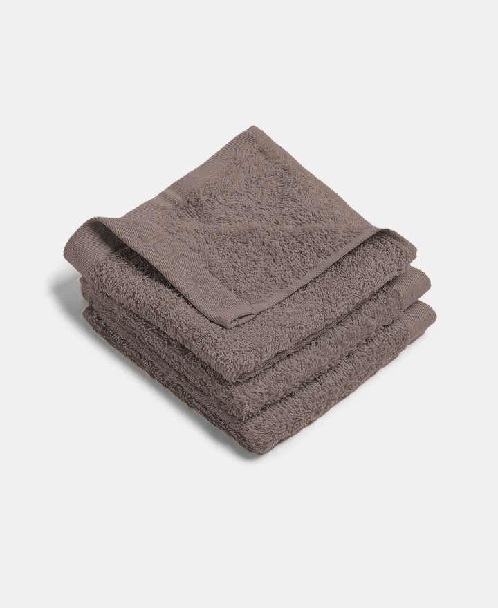 Bamboo Cotton Blend Terry Ultrasoft and Durable Face Towel with Natural StayFresh Properties - Desert Taupe (Pack of 3)