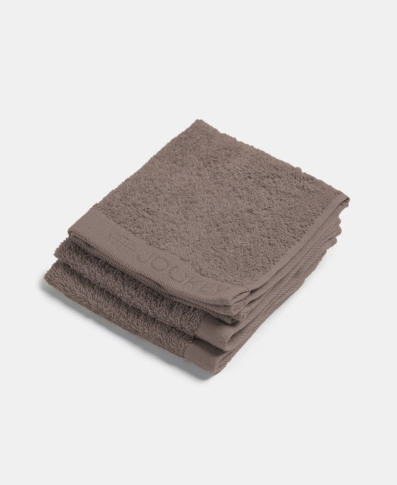 Bamboo Cotton Blend Terry Ultrasoft and Durable Face Towel with Natural StayFresh Properties - Desert Taupe (Pack of 3)