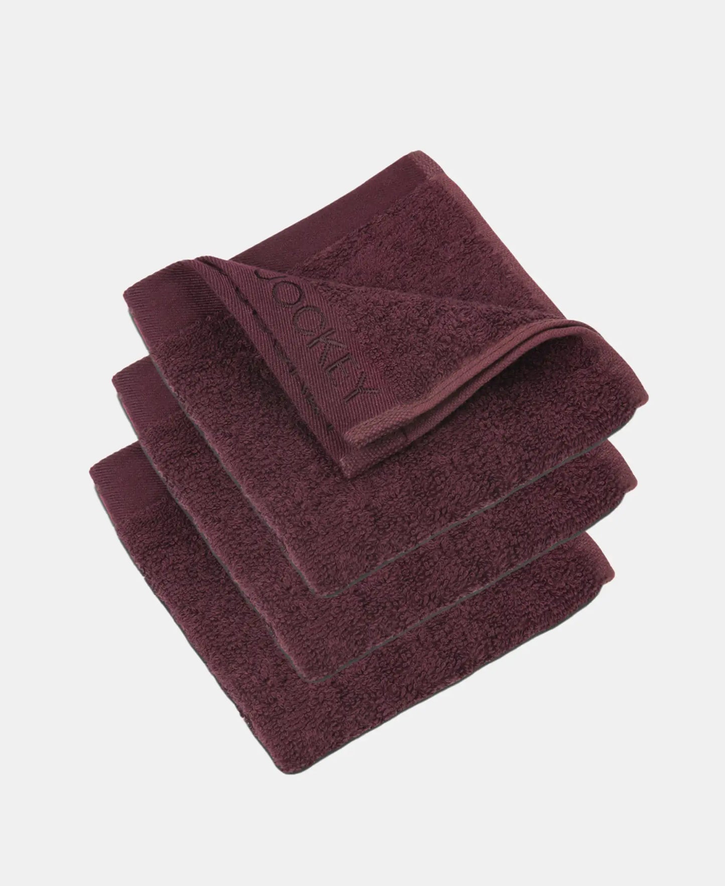 Bamboo Cotton Blend Terry Ultrasoft and Durable Face Towel with Natural StayFresh Properties - Wine Tasting (Pack of 3)