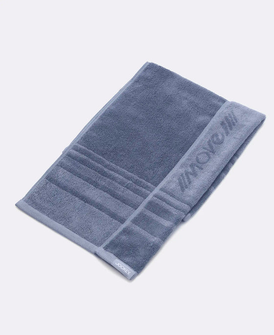 Cotton Terry Ultrasoft and Durable Striped Gym Towel - Cosmic Grey (Pack of 2)