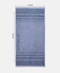 Cotton Terry Ultrasoft and Durable Striped Gym Towel - Cosmic Grey (Pack of 2)