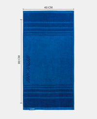 Cotton Terry Ultrasoft and Durable Striped Gym Towel - Move Blue (Pack of 2)