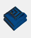 Cotton Terry Ultrasoft and Durable Striped Gym Towel - Cobalt Blue (Pack of 2)