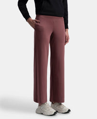 Super Combed Cotton Rich Relaxed Fit Wide Leg Pants with Zipper Pockets - Wild Ginger