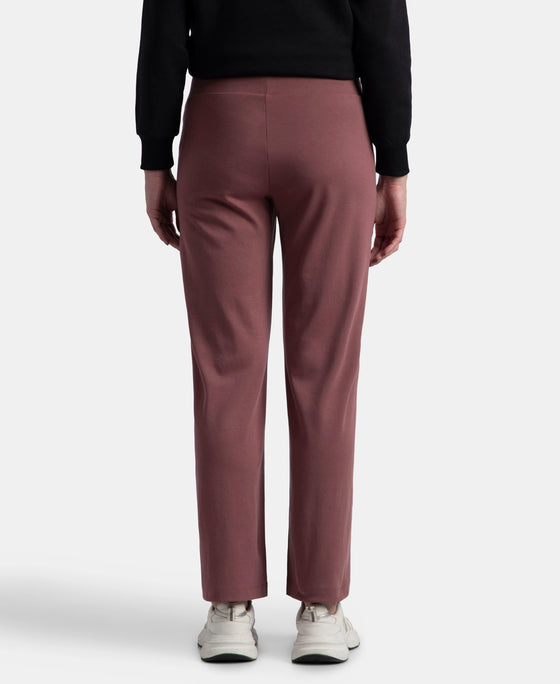 Super Combed Cotton Rich Relaxed Fit Wide Leg Pants with Zipper Pockets - Wild Ginger