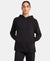 Super Combed Cotton Rich Fleece Fabric Raglan Sleeve Hoodie Sweatshirt - Black