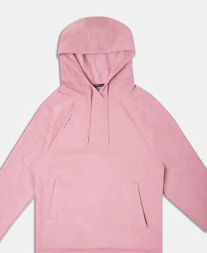 Super Combed Cotton Rich Fleece Fabric Raglan Sleeve Hoodie Sweatshirt - Lilas