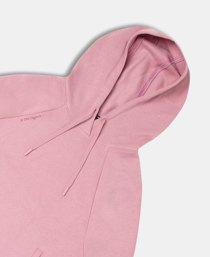 Super Combed Cotton Rich Fleece Fabric Raglan Sleeve Hoodie Sweatshirt - Lilas