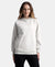 Super Combed Cotton Rich Fleece Fabric Raglan Sleeve Hoodie Sweatshirt - Off White Melange