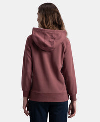 Super Combed Cotton Rich Fleece Fabric Raglan Sleeve Hoodie Sweatshirt - Wild Ginger