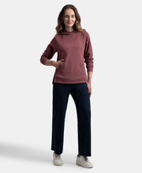 Super Combed Cotton Rich Fleece Fabric Raglan Sleeve Hoodie Sweatshirt - Wild Ginger