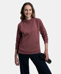 Super Combed Cotton Rich Fleece Fabric Raglan Sleeve Hoodie Sweatshirt - Wild Ginger