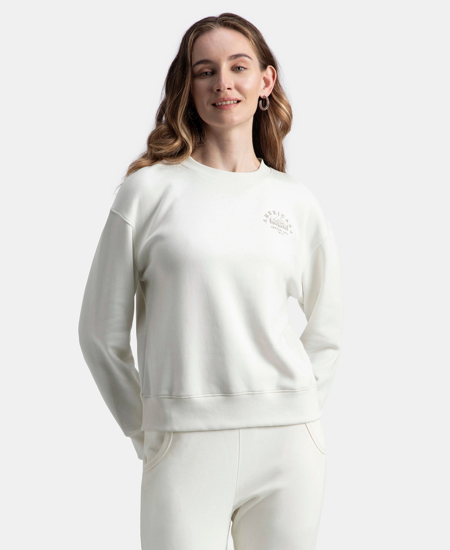 Buy Super Combed Cotton Rich Fleece Fabric Printed Sweatshirt with Drop ...
