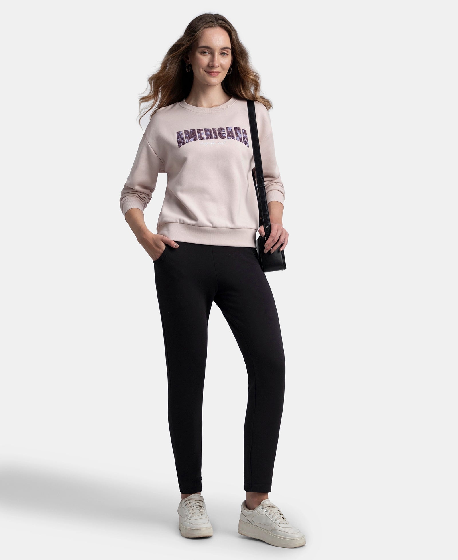 Super Combed Cotton Rich Fleece Fabric Regular Fit Joggers with StayWarm Technology - Black