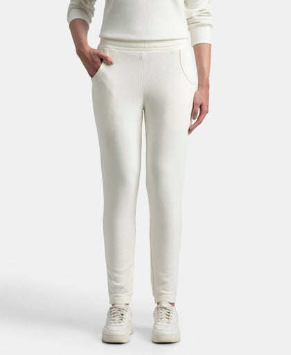 Super Combed Cotton Rich Fleece Fabric Regular Fit Joggers with StayWarm Technology - Cannoli Cream
