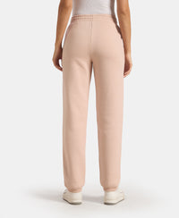Super Combed Cotton Rich Fleece Fabric Regular Fit Joggers With Staywarm Technology - Rose Dust