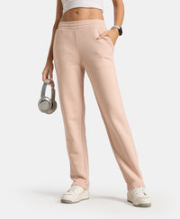 Super Combed Cotton Rich Fleece Fabric Regular Fit Joggers With Staywarm Technology - Rose Dust