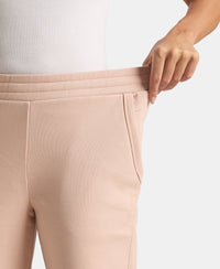 Super Combed Cotton Rich Fleece Fabric Regular Fit Joggers With Staywarm Technology - Rose Dust