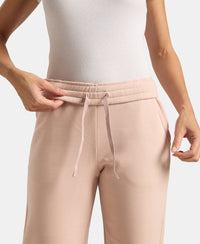 Super Combed Cotton Rich Fleece Fabric Regular Fit Joggers With Staywarm Technology - Rose Dust
