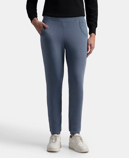 Super Combed Cotton Rich Fleece Fabric Regular Fit Joggers With Staywarm Technology - Vintage Indigo