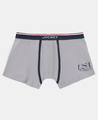 Super Combed Cotton Elastane Stretch Printed Trunk with Ultrasoft Waistband - Stellar & Navy (Pack of 2)