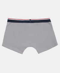 Super Combed Cotton Elastane Stretch Printed Trunk with Ultrasoft Waistband - Stellar & Navy (Pack of 2)