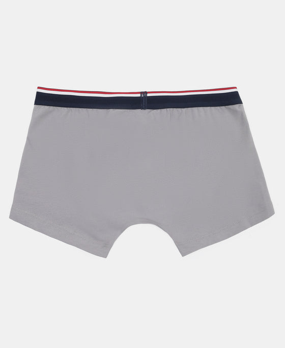 Super Combed Cotton Elastane Stretch Printed Trunk with Ultrasoft Waistband - Stellar & Navy (Pack of 2)
