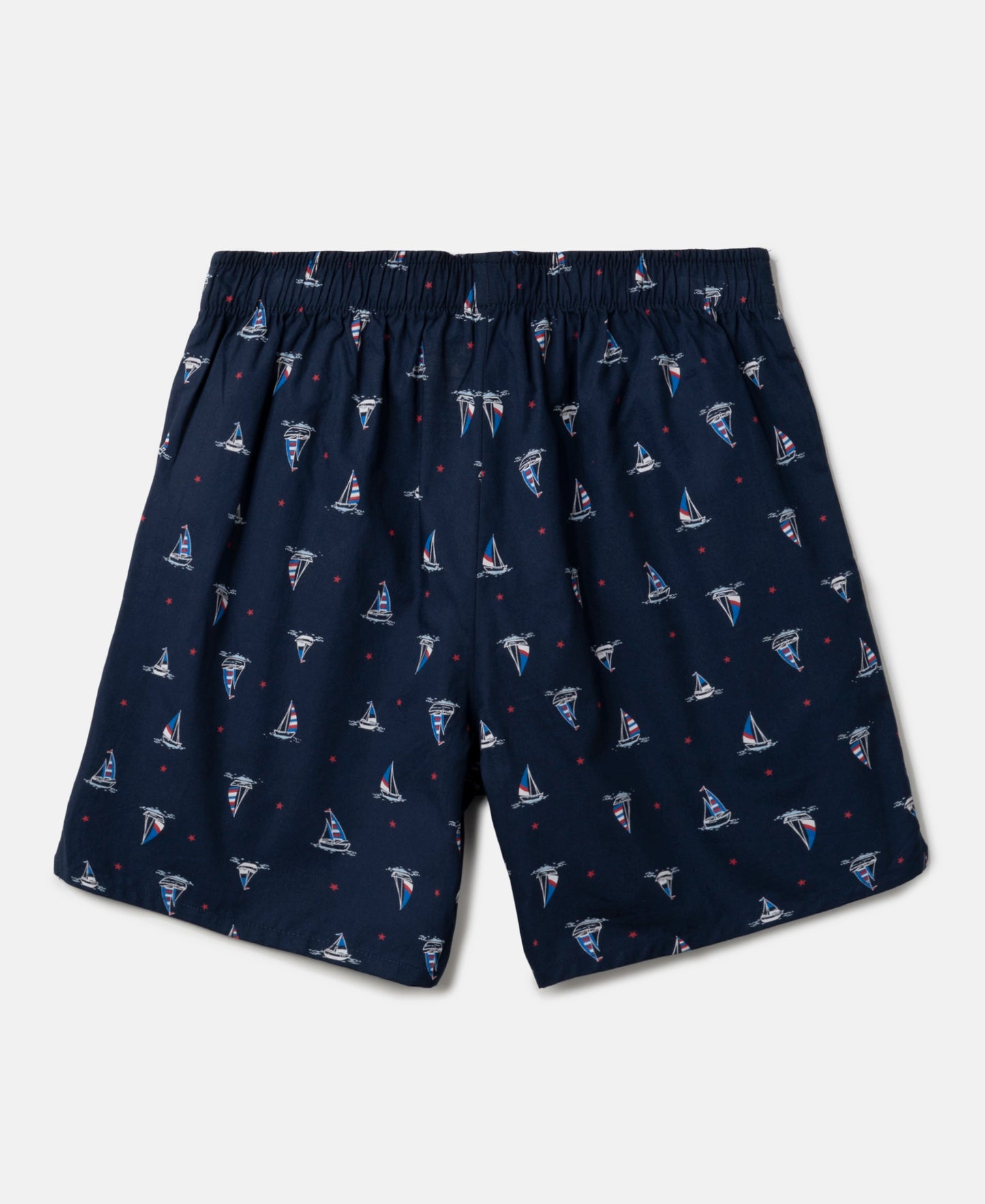 Super Combed Mercerized Cotton Woven Fabric Printed Boxer Shorts - Navy & Vallarta Blue (Pack of 2)