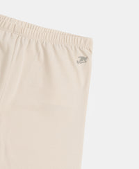 Girl's Super Combed Cotton Elastane Stretch Printed Leggings - French Oak