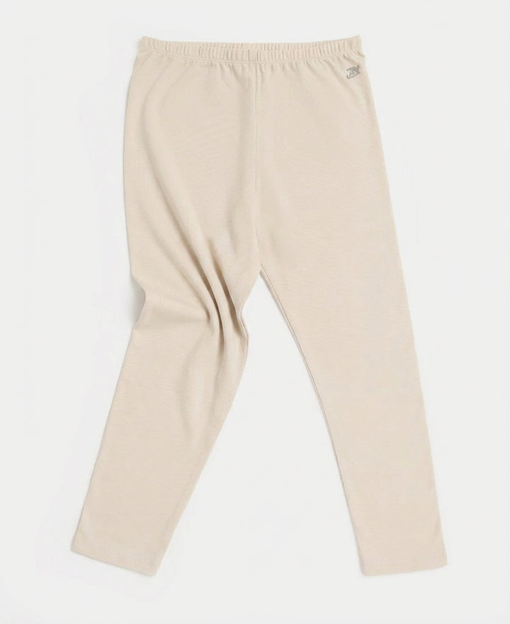 Girl's Super Combed Cotton Elastane Stretch Printed Leggings - French Oak