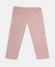 Girl's Super Combed Cotton Elastane Stretch Printed Leggings - Wood Rose
