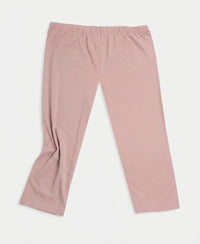 Girl's Super Combed Cotton Elastane Stretch Printed Leggings - Wood Rose