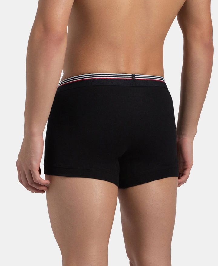 Super Combed Cotton Rib Trunk with Ultrasoft Waistband - New Black